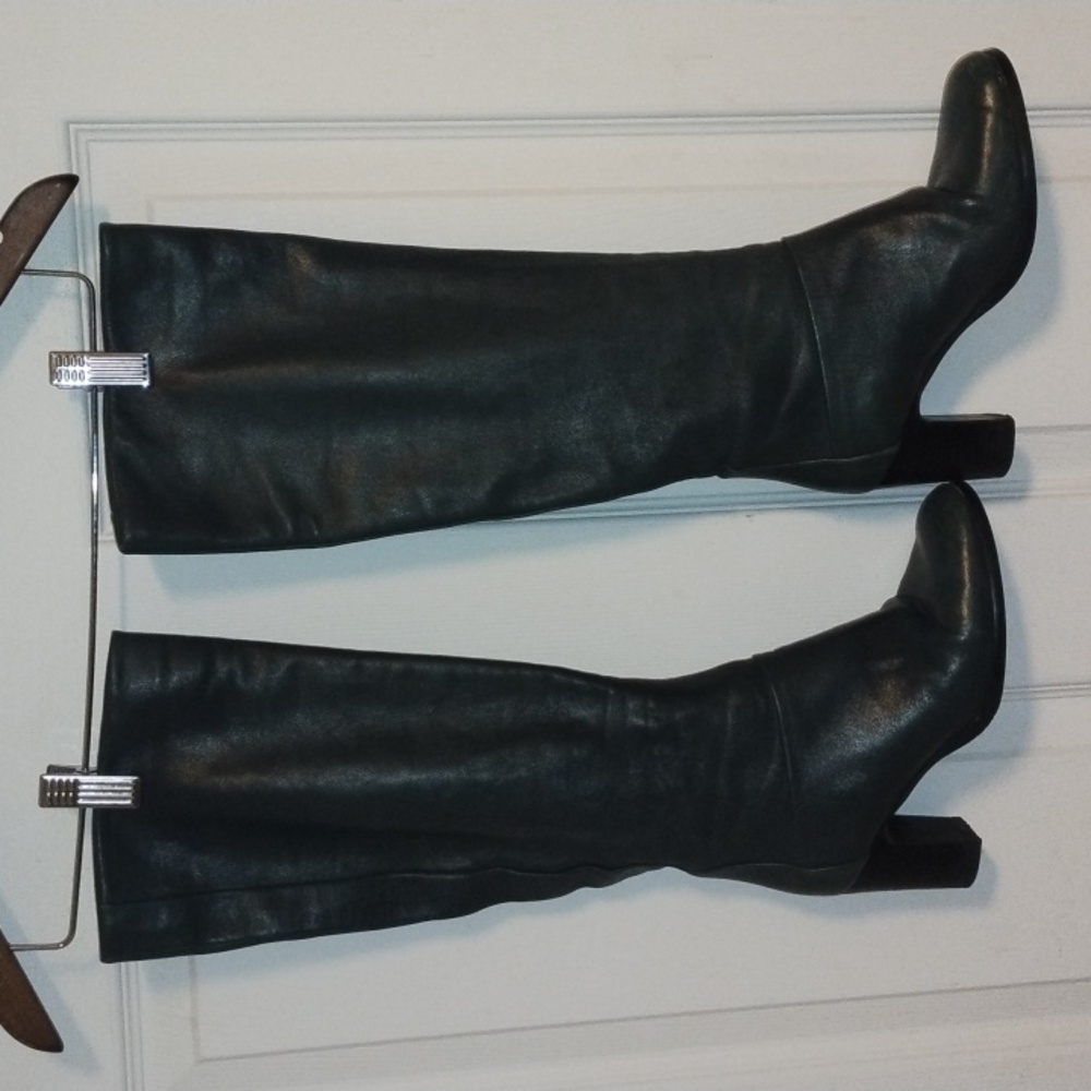 Minelli Green Leather Heeled Boots